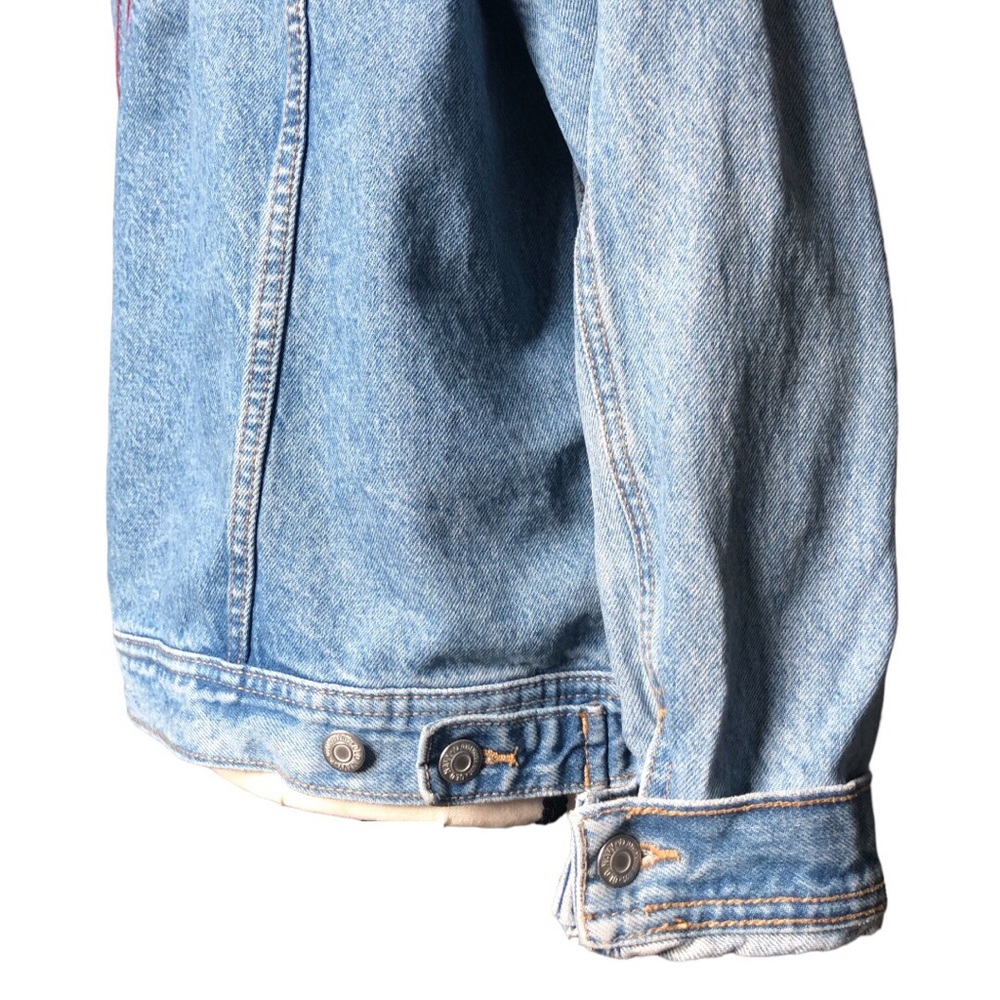 OLD NAVY Rainbow Denim Jacket Blue Womens - Picture 6 of 8